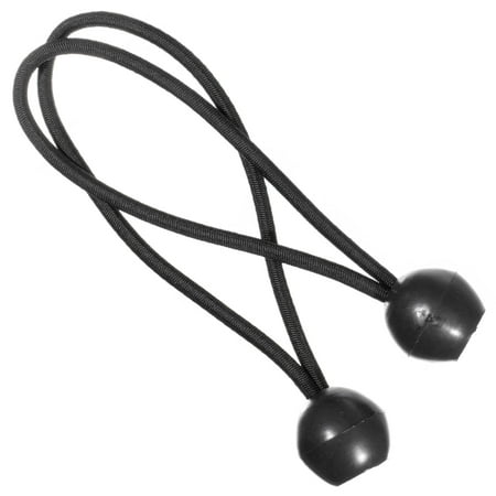Paracord Planet Ball Bungees for Tie Downs, Tarp Straps, Cords, and More - Black - Multiple Lengths and Pack Sizes