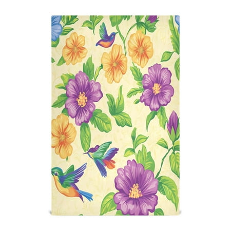 

Vibrant Floral Design Kitchen Towels 6-Piece Pack Tea Towels for Kitchen Decorative Waffle Design 28x18in