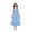 Light Blue, variant on Arshiner Girls Summer Maxi Dresses Short Sleeve Casual Flowy Tiered A-Line Dress with Pockets