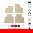 thumbnail image 2 of Ikon Motorsports Floor Mats Compatible with 2018-2025 Volkswagen Atlas Beige Nylon Car Floor Mats Carpet 1st 2nd Row 4PCS Set, 2 of 9
