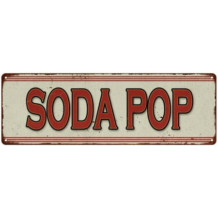 Soda Pop Restaurant Diner Food Vintage Look Metal Sign 6x18