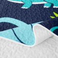 thumbnail image 5 of Feelyou Jungle Dino Twin Quilt Set for Boys Girls, Tropical Wildlife Twin Coverlet Set, Navy, 2 Pieces, 5 of 7