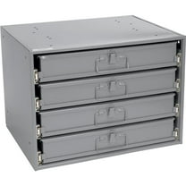 Global Industrial 493502 Durham Steel Compartment Box Rack Heavy Duty Bearing with 4 of 32-Compartment Boxes - 20 x 15.75 x 15 in.