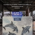thumbnail image 3 of High Precision Body Weight Scale Smart Bathroom Scales with Large LCD Display(400lbs),Decorative for Bedroom-Watercolor Painting Of Dolphins Jumping Out Of The Water, 3 of 4