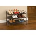 thumbnail image 3 of Seville Classics 3 Tier Resin-Wood Shoe Rack, 3 of 7