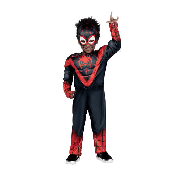 Marvel Miles Morales Halloween Costume for Toddler, Size 3-4T, by Jazwares