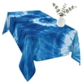 thumbnail image 2 of Blue Tie Dye Table Cloth Waterproof Tablecloths, Boho Ethnic Abstract Ombre Pattern Art Tablecloth Dining Table Cover for Kitchen Party Tabletop Outdoor, Rectangle Tablecloth 54x108 Inch, 2 of 9