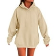 thumbnail image 4 of NMMUED Womens Hoodies Pullover, Fall Sweatshirts for Women, Hoodies for Women, Cute Hoodies, Fall Outfits for Women, Beige L, 4 of 9