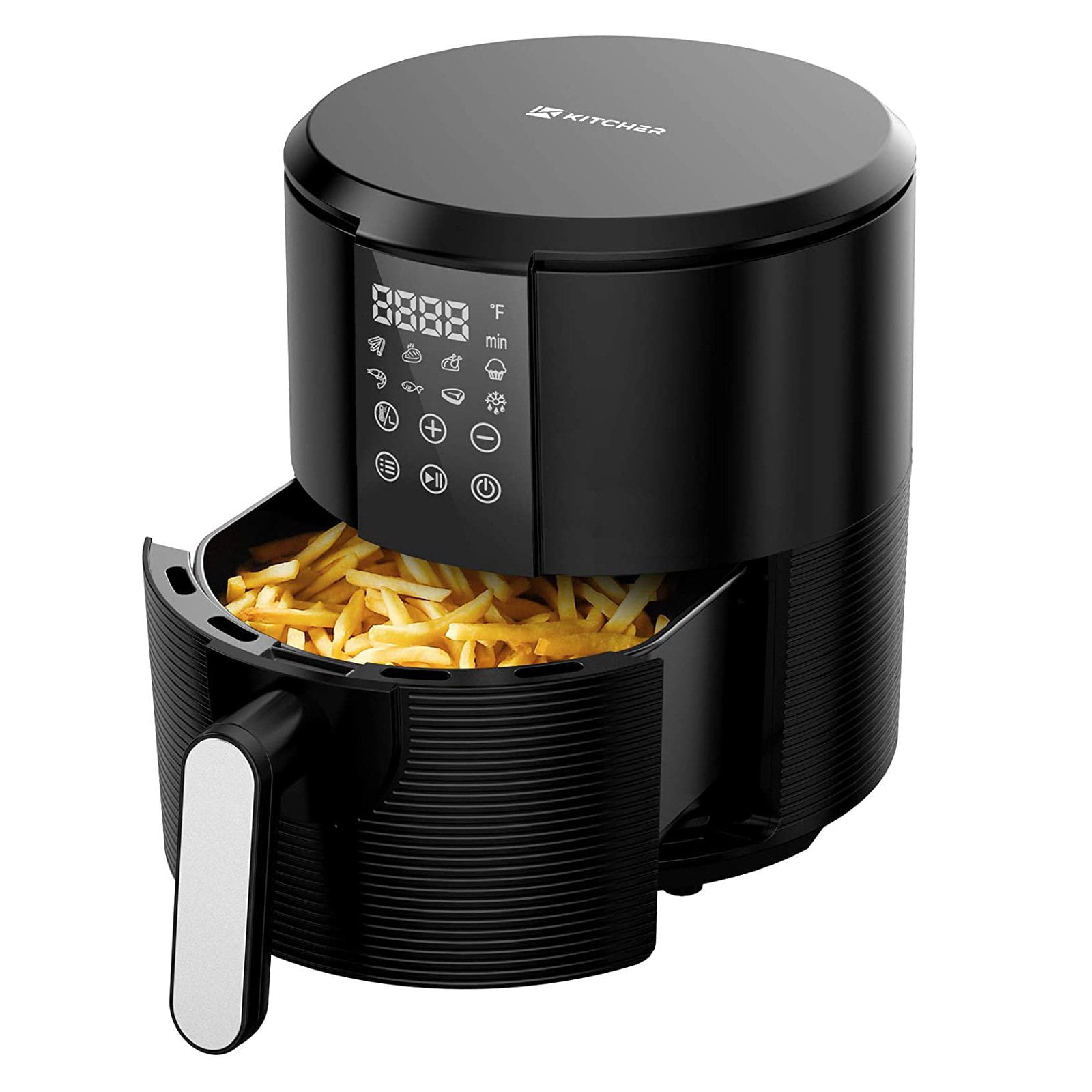 KITCHER 1200W 3.5Qt Air Fryer with Touch Digital Screen and 50