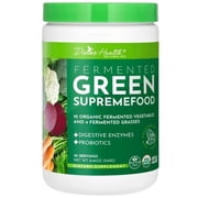 Dr. Colbert MD Fermented Green Supremefood | by Divine Health | 14 USDA Organic & Fermented Vegetables and Grasses | Probiotics | Enzymes | Apple Cinnamon Flavor | 30 Servings | 240g