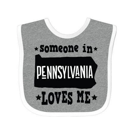 

Inktastic Someone in Pennsylvania Loves Me Boys or Girls Baby Bib