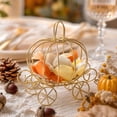 thumbnail image 3 of Carriage Centerpieces for Tables, Princess Pumpkin Carriage Candy Holder, Iron Tabletop Centerpiece Decoration, Candy Cart Container for Halloween, Wedding, Birthday Party Favors, 3 of 7