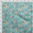 thumbnail image 4 of oneOone Cotton Jersey Aqua Blue Fabric Geometric Quilting Supplies Print Sewing Fabric By The Yard 58 Inch Wide-OS, 4 of 6