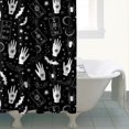 thumbnail image 4 of Hand and Bat Gothic Pattern Modern Waterproof Shower Curtain Set with 12 Hooks, Washable Decorative Bathroom Shower Curtain, 4 of 6