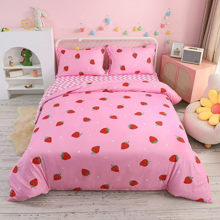 Pink Floral Bedding Set Collection with Bed Sheet – Kawaiies