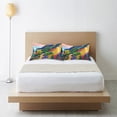 thumbnail image 6 of Yayeee Pillowcase Standard Size Set of 2 Satin Wrinkle Resistant Pillow Case, Art Path, 6 of 7