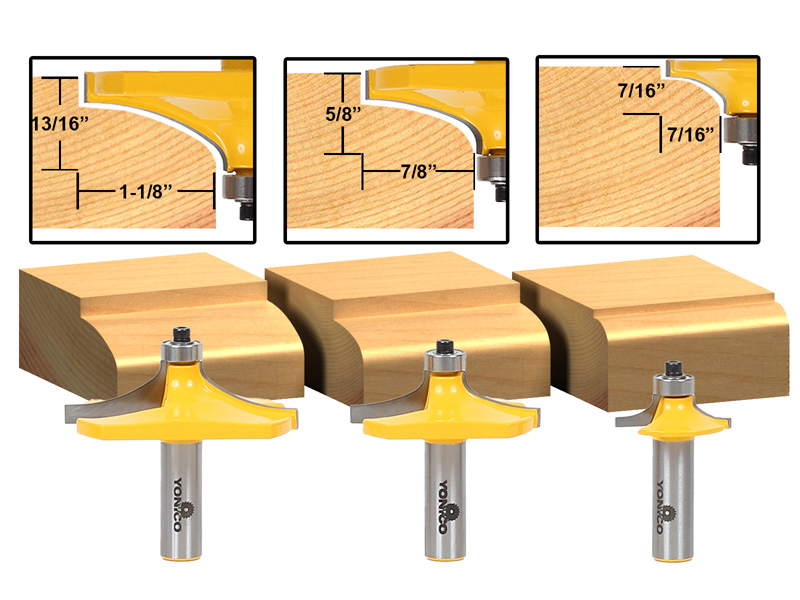 Fresa A Filo Yonico 14143 – Legno 1×5/20,3 Cm – Cuscinetto Per Rifilatura – Due Taglienti In Carburo