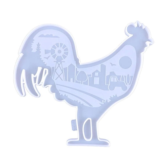 Clearance Under $3.64! 1PC Chicken Resin Mold, Silicone Casting Mould for Gypsum & Plaster Crafts, Silica Gel, for DIY Decor & Gifts, (One Size, Clear)