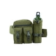 thumbnail image 2 of KOYPTL Hiking Waist Bag with Detachable Water Bottle Holder and Adjustable Waist Belt Oxford Fanny Pack for Men Women Causal Belt Bag for Travel Outdoor Fishing Running Army Green, 2 of 8