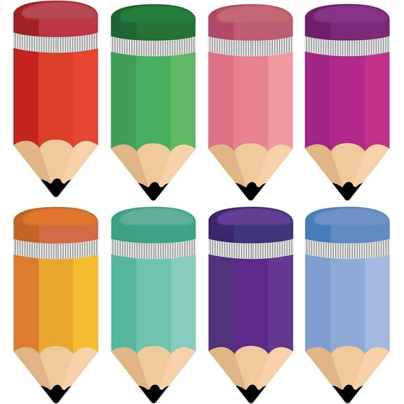 Back to School Decorations, 72 PCS Colorful Pencil Cutouts and Name Tags, Classroom Decor for Bulletin Board, Wall, Locker or Door, School Supplies for Teachers and Students