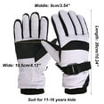 thumbnail image 3 of RATTOYY Outdoor Gloves Comfortable Winter Kids Snow Skating Snowboarding Windproof Warm For 11 To 16 Years Old Young Boys Girls Going Out Gloves Classic Mitten, 3 of 7