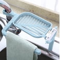 thumbnail image 5 of Estante organizador de esponja para fregadero de cocina | Almacenamiento compacto de plástico para jabón, paños de cocina, toallas | Diseño de drenaje de agua | Ahorro de espacio, duradero | 1 Pieza, 5 of 5