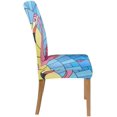 thumbnail image 3 of RYLABLUE Flamingos Pattern Stretch Chair Cover Protector Seat Slipcover for Dining Room Hotel Wedding Party Set of 6, 3 of 5