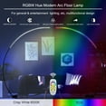 Lamp Depot 67" Modern Arc Floor Lamp,Curved Dimmable LED With Remote