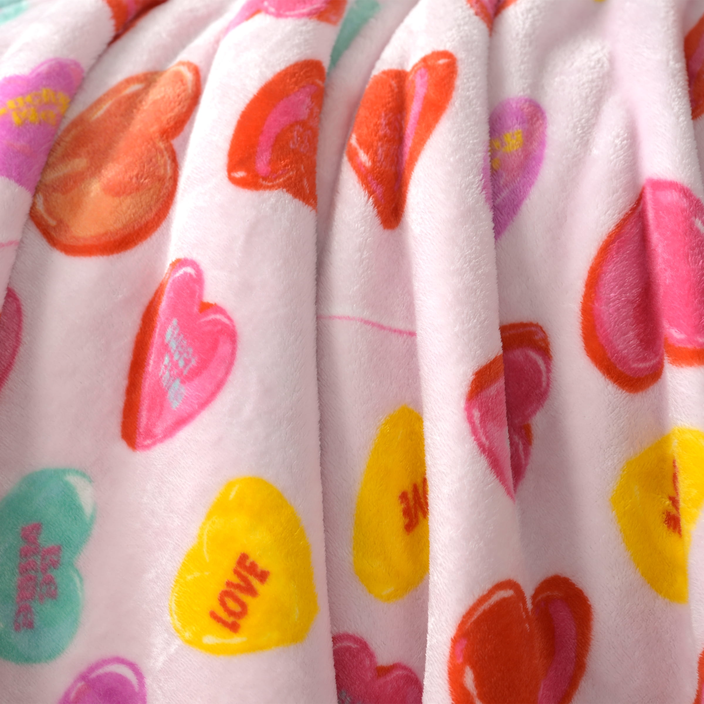 Way To Celebrate Super Soft Valentine's Day Throw Blanket, Lollipops, 50 x 60 in