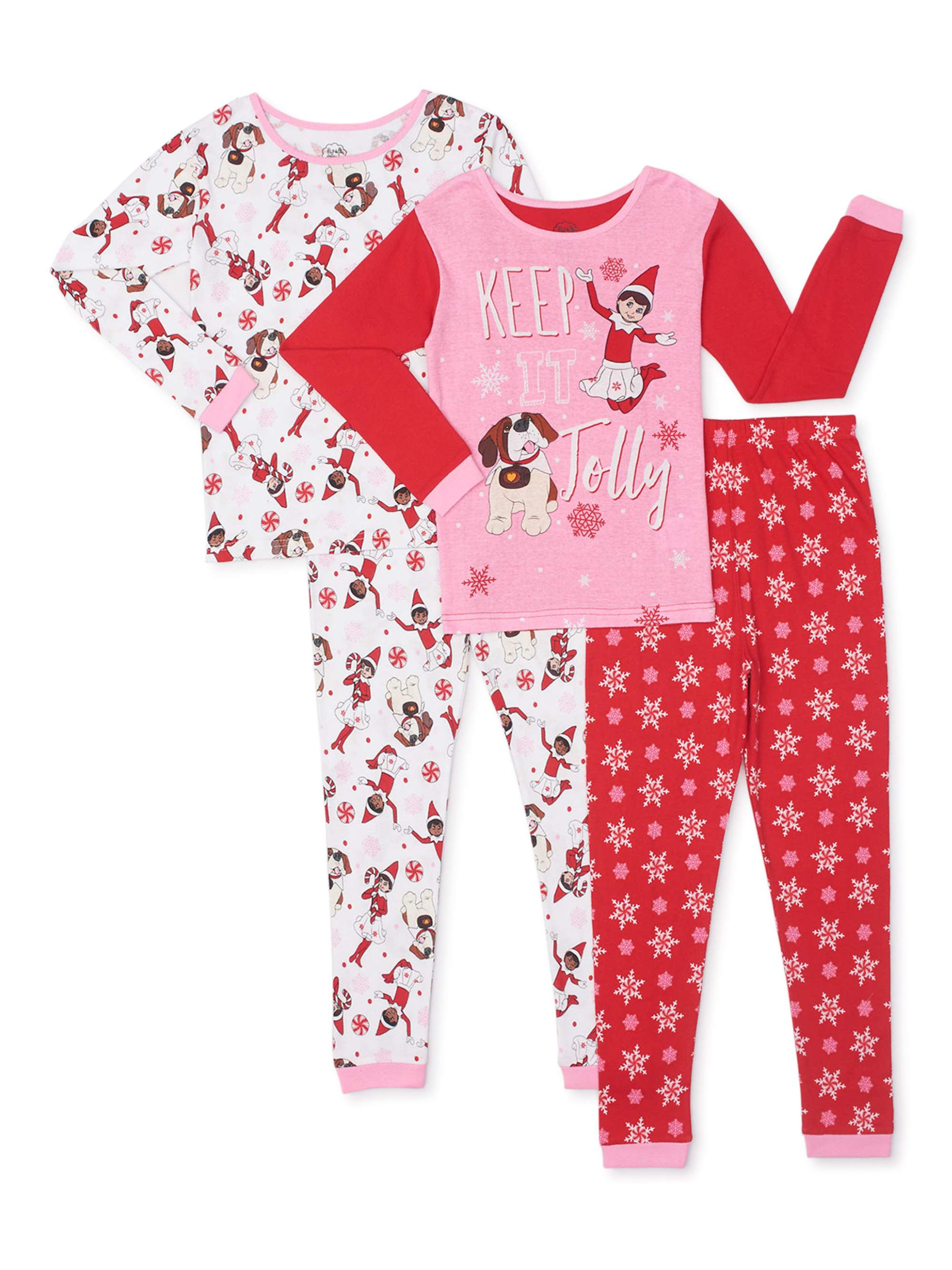 Elf on the Shelf pajamas with feet blanket sleeper Toddler girls 2T 3T 4T 5T