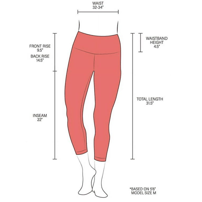 Velocity Women's High Waist Tummy Control Capri Legging (Black, S)