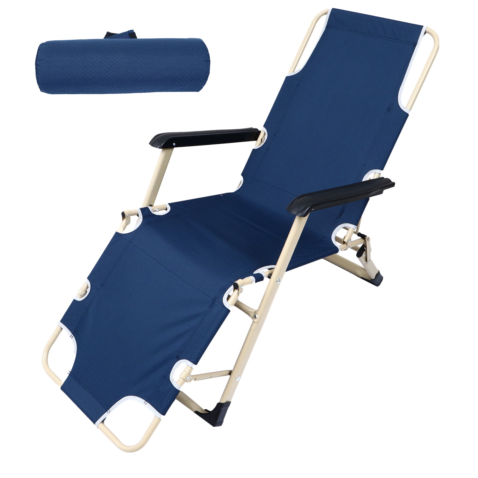 BESTONZON Portable Dual Purposes Extendable Folding Reclining Chair