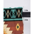 thumbnail image 6 of Boho Tier Curtains 45 Inch Length,Sheer Curtains for Bedroom Living Room Window Brown Turquoise Abstract Tribal Ethnic Geometric Voile Drapes Kitchen Curtains Small Half Window 27.5"x45" 2 Panels, 6 of 7