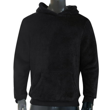 LEEy-world Cool Hoodies Pullover, Powerblend Midweight Hooded Sweatshirt, Hoodies for Men, Script Black,M