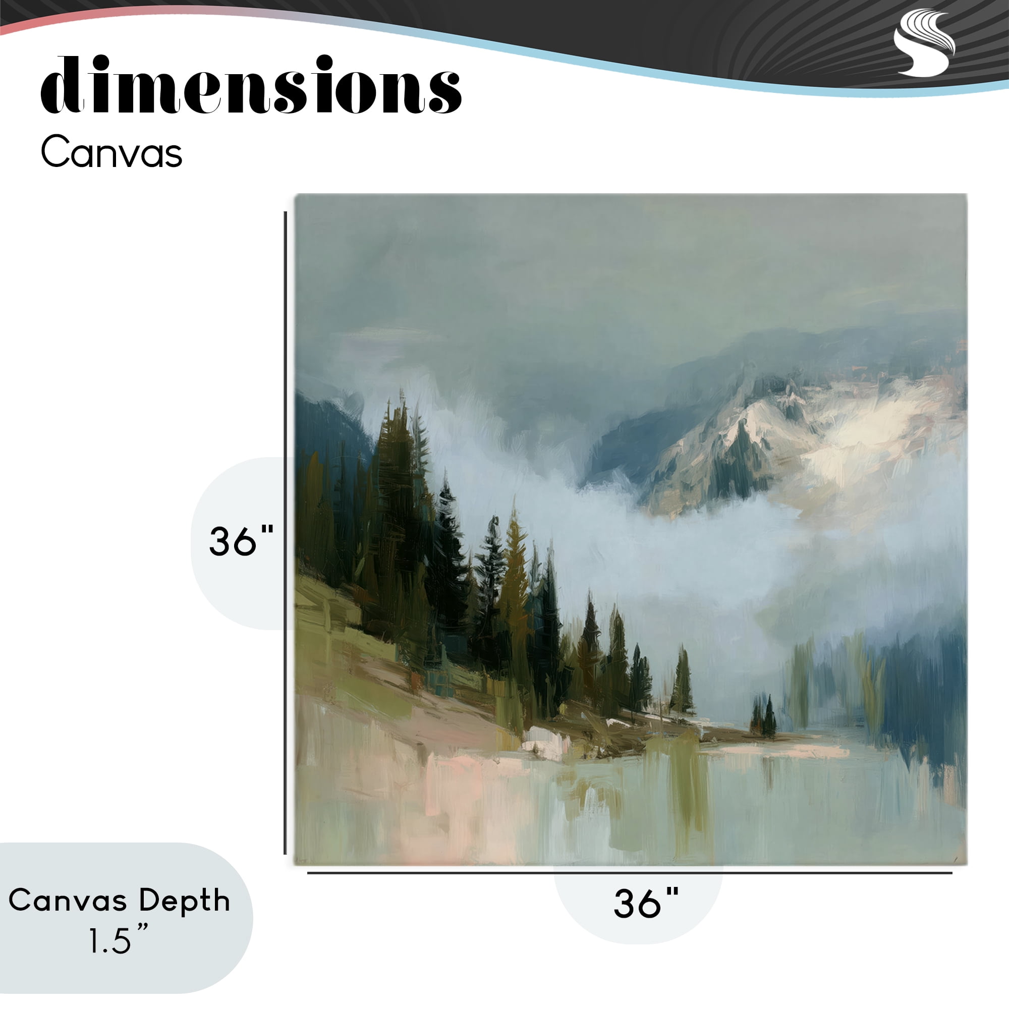 Stupell Industries Fog On The Mountains Canvas Wall Art, design by Kim Curinga