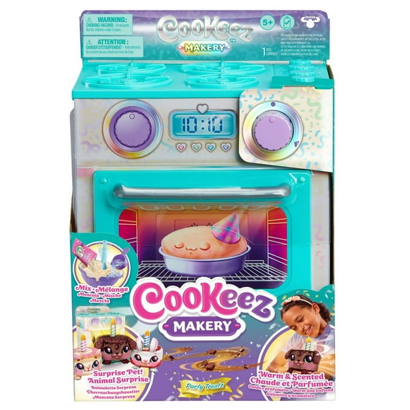 Coffret de jeu pour four COOKEEZ MAKERY PARTY TREATZ 3 peluches à collectionner