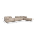 thumbnail image 2 of Tuscono Leather Beige 3-Seater Modular Sofa, 2 of 4