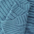 thumbnail image 6 of PiccoCasa Cotton Throw Blanket Cable Knit Decorative Blanket, Teal Blue 70"x78", 6 of 8