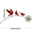 thumbnail image 3 of SMKE Metal Red Bird and Dandelion Garden Stake Sculpture,Rustic Outdoor Yard Art Ornament for Patio Backyard Garden Decor,Weatherproof Iron Memorial Housewarming Gift for Garden Lovers, 3 of 5