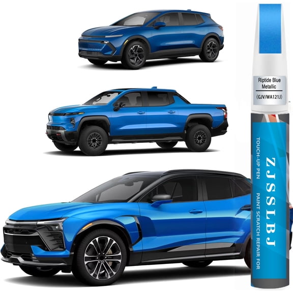 Riptide Blue Metallic(GJV/WA121J) Car Paint Touch Up Pen for Chevy, 2-In-1 Color Accurate Touch Up Car Scratch Repair Paint Match Chevy Series Automotive Scratch Remover for Nicks & Chips Repair