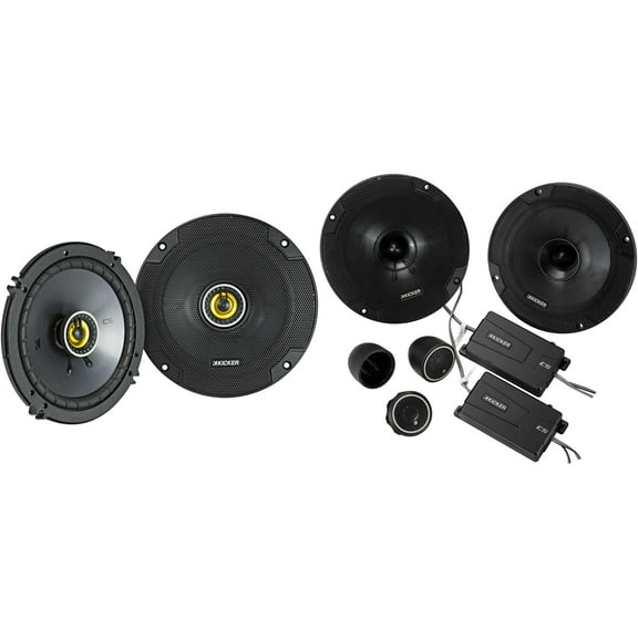 Kicker 46CSS654 CS-Series CSS65 6.5-Inch (160mm) Component System with .75-inch tweeters w/ 46CSC654 6.5" Coaxial Bundle