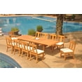thumbnail image 1 of Grade-A Teak Dining Set: 10 Seater 11 Pc: 118" Double Extension Rectangle Table And 10 Osborne Armless Chairs Outdoor Patio WholesaleTeak #WMDSWVm, 1 of 4