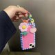 thumbnail image 3 of 3 uds nueva bonita cadena colgante de flores 3D para teléfono para iphone mujeres niñas correa de teléfono móvil anillo colgante antipérdida llavero de joyería redondo JM, 3 of 5