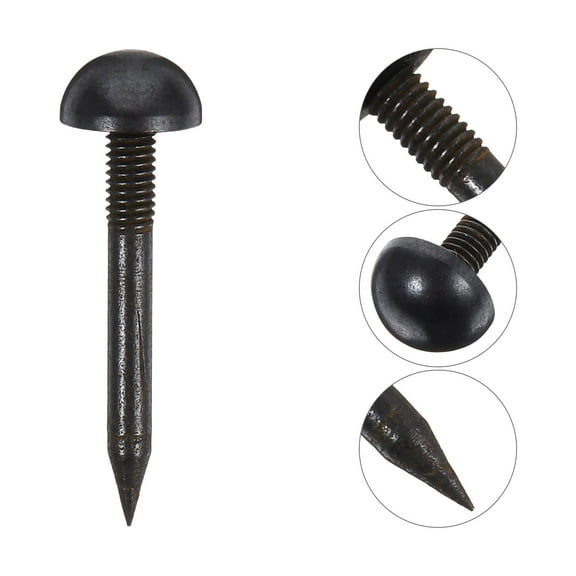 WHAMVOX 10 Pcs Upholstery Tacks Decorative Furniture Corkboard Nail Black