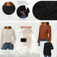 thumbnail image 6 of SUNBS Tunic Shirts for Womens Long Sleeve Tops Casual Crewneck Sweaters Women Blouses Fashion Clothes, 6 of 9