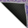 thumbnail image 3 of 8' X 10' Lavender Lilac And Gray Floral Washable Indoor Outdoor Area Rug, 3 of 5