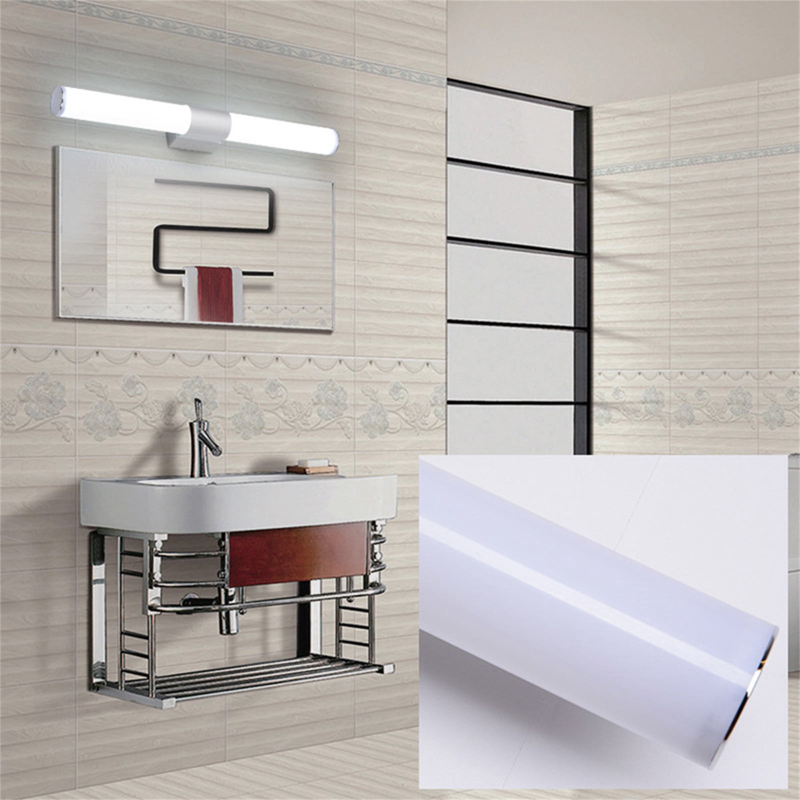 Led Bathroom Vanity Light, 12W/16W Bathroom Vanity Lighting Fixture Wall Lamp Make-Up Mirror Front Light, 40Cm 16W White Light, Bd71 Modern Led Vanity Mirror Light For Bathroom