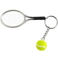 thumbnail image 6 of 2 Pieces Mini Tennis Racket Keychain Key Ring, Fashionable Alloy Tennis Ball Split Ring Keychain for Sport Lovers Team, 6 of 8