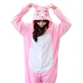 thumbnail image 1 of Pyjama d'Hiver Familial une Pièce Zebra avec Deux Oreilles Rondes Roses Polyester Chaud Ajusté et Confortable Vêtements de Nuit Cosplay RWJDXD, 1 of 7