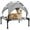 Light Grey, variant on PawHut Elevated Dog Bed Cooling Dog Cot Bed w/ Canopy, for S M Light Grey